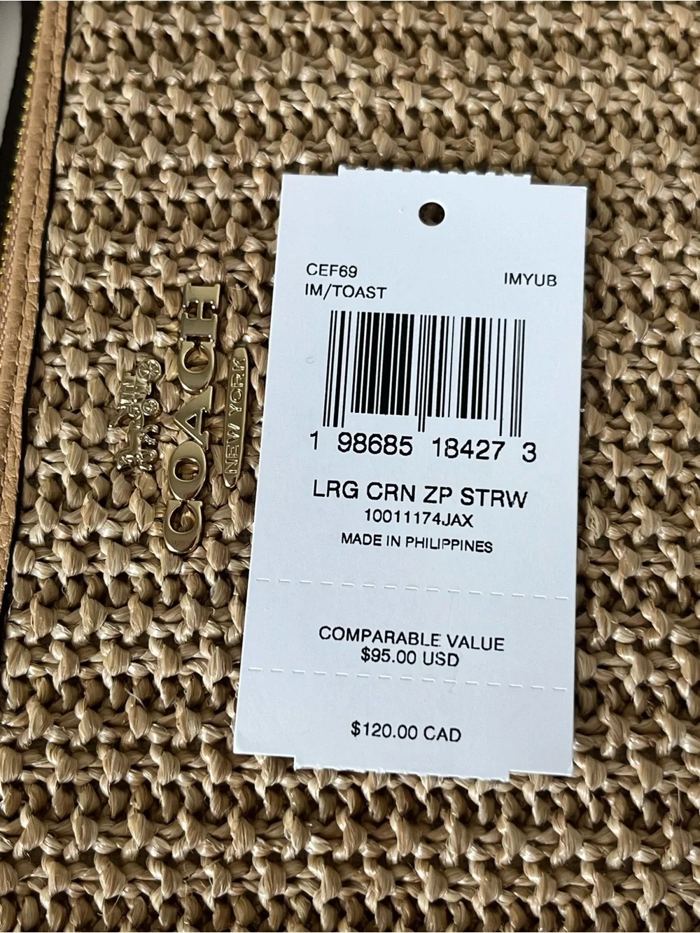 Coach Large Corner Zip Wristlet